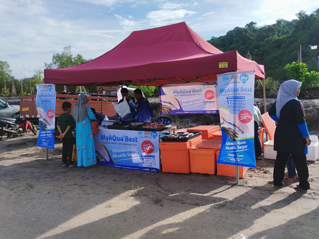 Projek Akuakultur PNK Kijal, kolam pancing di Kijal, Terengganu (gambar 2)