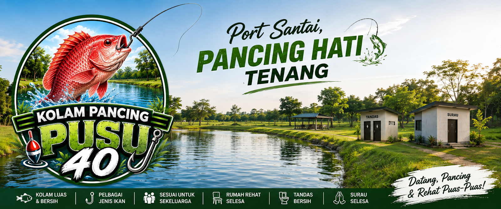 Kolam Pancing Pusu 40 - KPP40, kolam pancing di Pasir Mas, Kelantan (gambar 1)