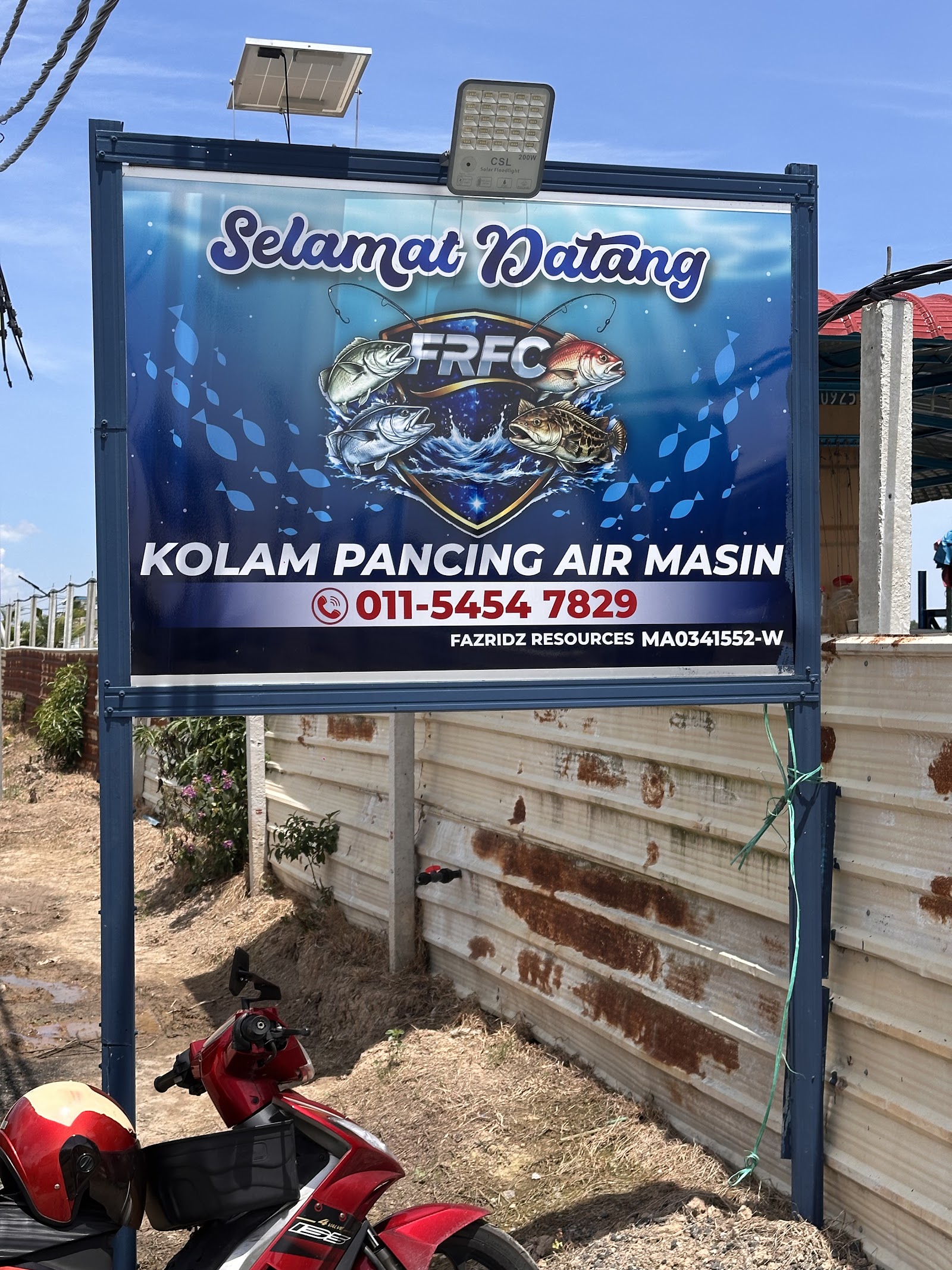 Kolam Pancing Air Masin FRFC fishing pond