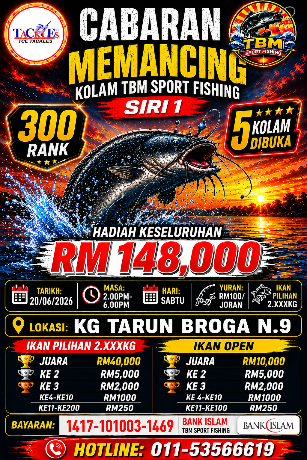 KOLAM TBM SPORT FISHING, kolam pancing di Mantin, Negeri Sembilan (gambar 2)